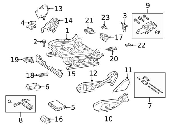 A46391922009051 - Mercedes-Benz G-Class W463 Front Right Inner Seat Track Cover A46391922009051