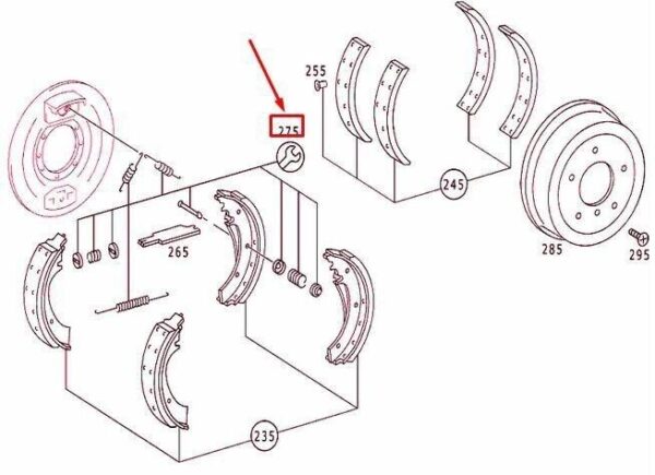 A6014210092 - MB G W463 Wheel Brake Release Spring Repair Kit