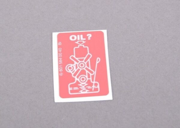 A6015840040 - Genuine Mercedes-Benz Oil? Sticker A6015840040