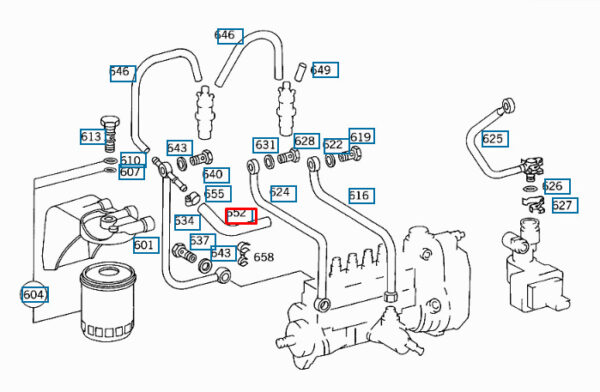A6030780581 - NEW MERCEDES BENZ S W140 FUEL PIPE A6030780581 ORIGINAL