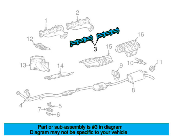 A6061420380 - Mercedes-Benz exhaust manifold gasket A6061420380