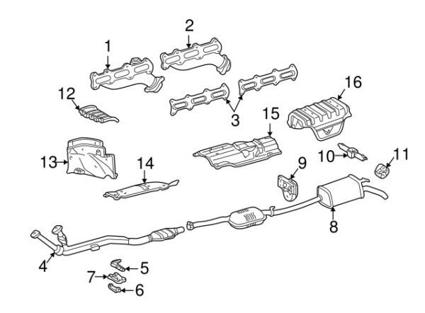 A6061420380 - Mercedes-Benz exhaust manifold gasket A6061420380