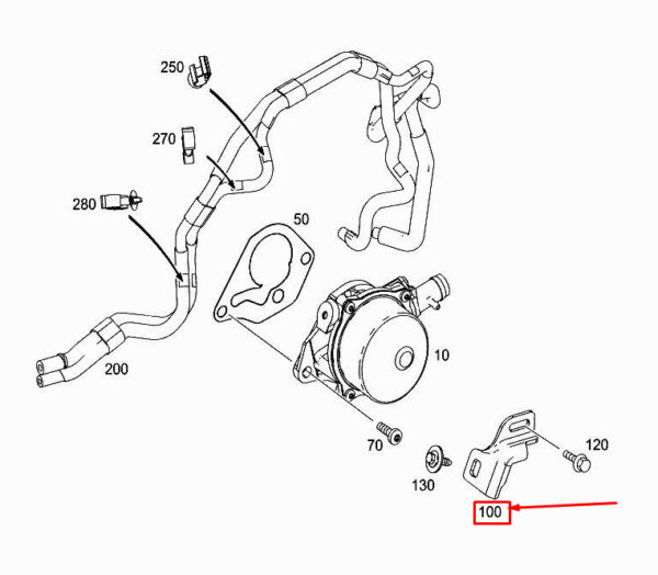 A6070900041 - Mercedes-Benz Citan W415 Vacuum Pump Mount A6070900041 NEW GENUINE
