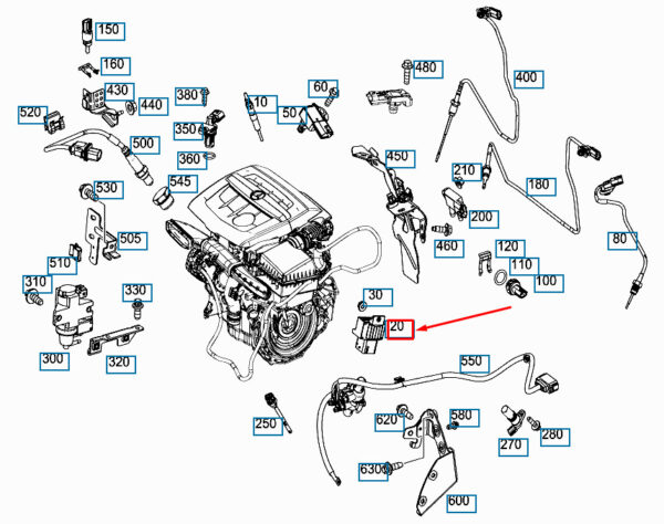 A6079000100 - NEW MERCEDES-BENZ B W246 GLOW TIME OUTPUT STAGE CONTROL UNIT A6079000100