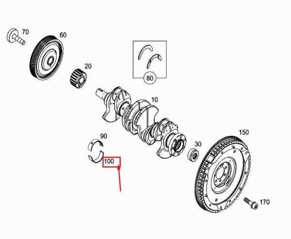 A6080330000 - Mercedes-Benz Citan W415 Crankshaft Bearing Bowl A6080330000 NEW GENUINE