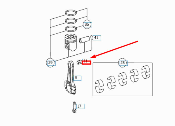 A6110380050 - NEW MERCEDES-BENZ ML W163 CONNECTING ROD BUSH A6110380050 ORIGINAL