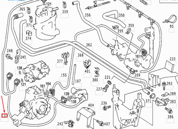A6110706832 - NEW MERCEDES-BENZ SPRINTER 903 FUEL PIPE HOSE A6110706832