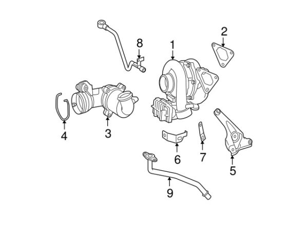 A6130980139 - NEW MERCEDES-BENZ E-CLASS REAR TURBOCHARGER MOUNT A6130980139 GENUINE
