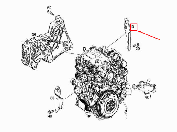 A6222230000 - NEW MERCEDES-BENZ C W205 ENGINE LIFTING EYE A6222230000