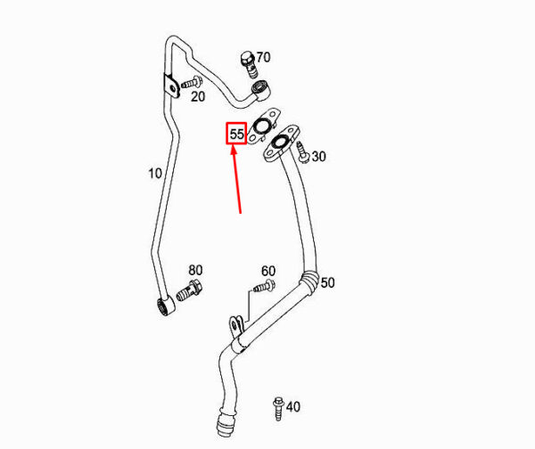 A6260960280 - NEW MERCEDES-BENZ C W205 ENGINE LINE METAL GASKET A6260960280 GENUINE