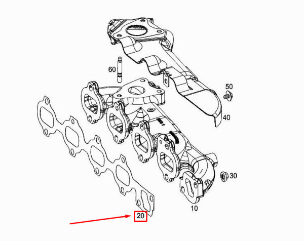 A6261420000 - NEW MERCEDES-BENZ C W205 EXHAUST MANIFOLD METAL SEAL A6261420000