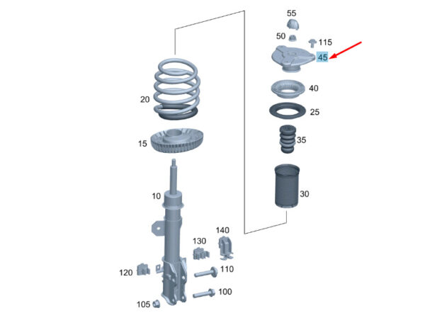 A6393230720 - NEW MB VITO W447 FRONT SPRING STRUT SUPPORT BUSHING MOUNT A6393230720 ORIGINAL