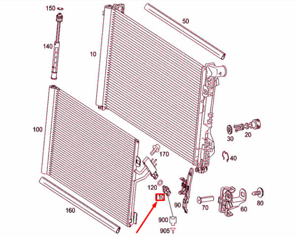 A6395420818 - NEW MB VITO W639 HIGH PRESSURE SENSOR SWITCH RADIATOR A6395420818 ORIGINAL
