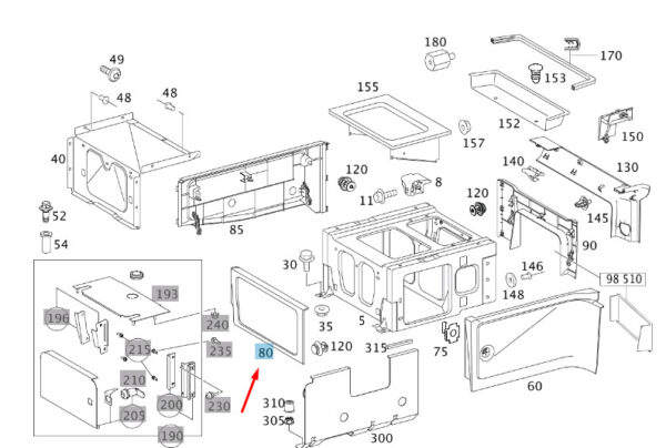 A63966420259B51 - NEW MERCEDES-BENZ VITO W639 FRONT SEAT CASE LEFT TRIM A63966420259B51 ORIGINAL