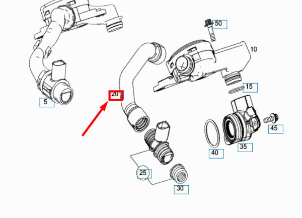 A6420160881 - NEW MB ML W164 PRESSURE VALVE TO INTAKE PIPES MOLD HOSE A6420160881 ORIGINAL
