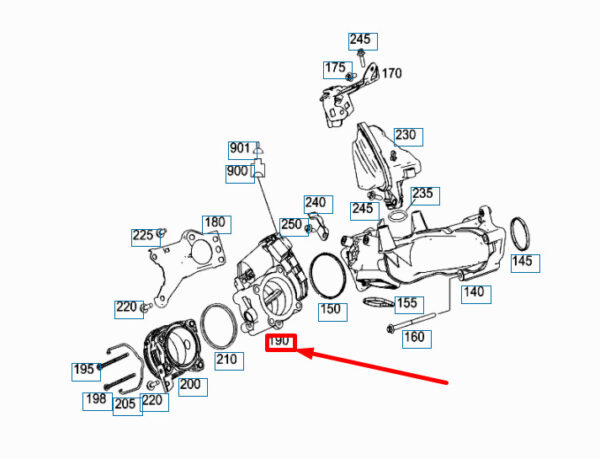 A6420900270 - NEW MERCEDES-BENZ GL X164 INTAKE AIR THROTTLE A6420900270 ORIGINAL