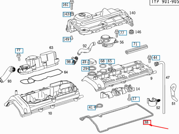 A6460161221 - Mercedes-Benz Vito 638 Cylinder Head Gasket A6460161221 NEW GENUINE