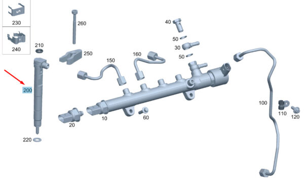 A6510703187 - NEW MERCEDES-BENZ VITO W447 FUEL INJECTOR NOZZLE A6510703187 ORIGINAL