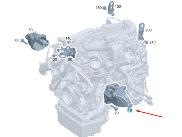 A6512235504 - NEW MERCEDES-BENZ S W222 LEFT SIDE ENGINE CARRIER A6512235504 ORIGINAL