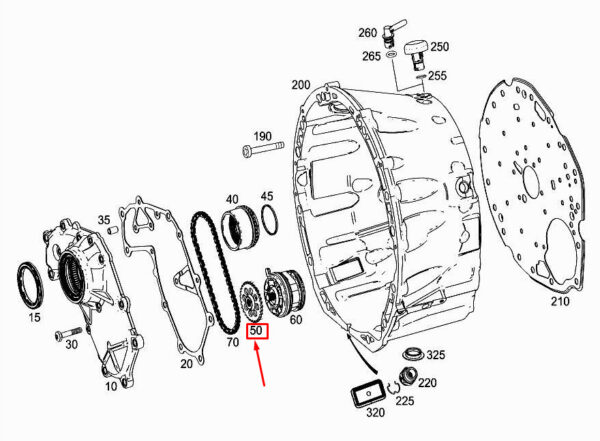 A7252740103 - NEW MERCEDES-BENZ GLE W167 OLPUMP DRIVE TRANSMISSION A7252740103 GENUINE