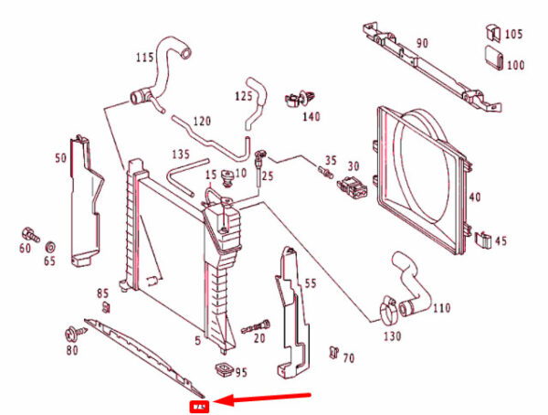 A9015051488 - NEW MERCEDES-BENZ SPRINTER W903 RADIATOR BOTTOM COVERING A9015051488 ORIGINAL