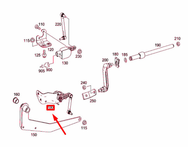 A9065420818 - NEW MERCEDES-BENZ SPRINTER W906 REAR HEADLIGHT LEVEL SENSOR A9065420818 ORIGINAL