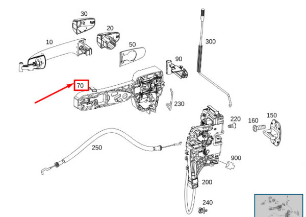 A9077600400 - Mercedes-Benz Sprinter 907 door handle base front right A9077600400 NEW ORIGINAL