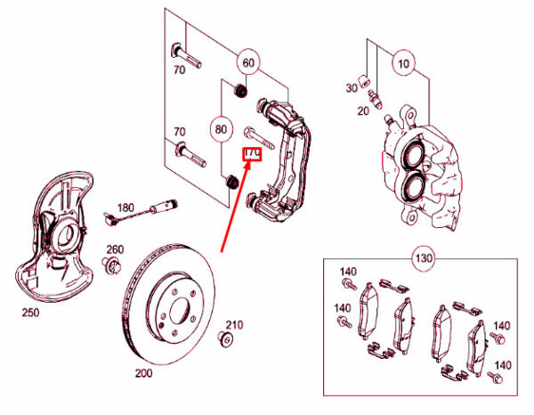 N000000005639 - NEW MERCEDES-BENZ GLK X204 FRONT BRAKE BRAKE CREAM N000000005639 GENUINE