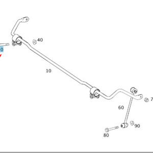 N000000007563 - NEW MERCEDES-BENZ C W204 ROTARY ROD SCREW REAR N0000007563 ORIGINAL