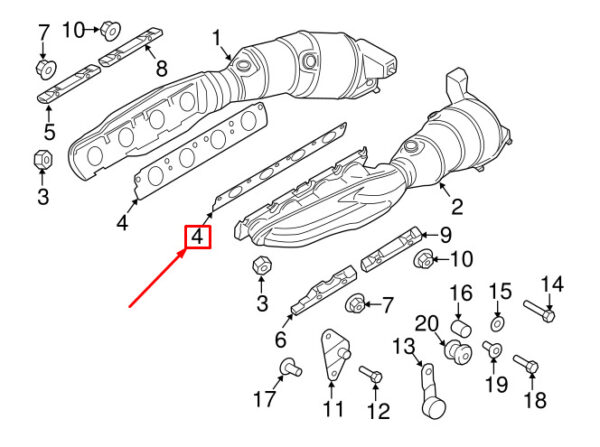 079253039G - AUDI A5 Sportback 8T Exhaust Manifold Gasket 079253039G ORIGINAL