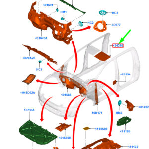 1755603 - FORD RANGER T6 Roof Insulator AB39-2154304-AA 1755603 ORIGINAL
