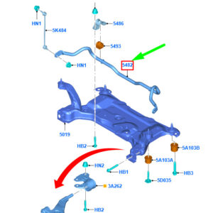 1808624 - FORD TOURNEO CONNECT MK2 Front Stabilizer Roll Bar Assy 1808624 ORIGINAL