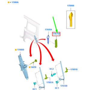 1822693 - FORD TOURNEO CONNECT MK2 Hook Retainer 1822693 ORIGINAL