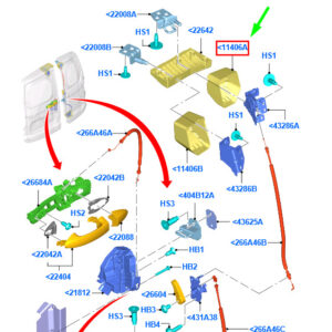 1873709 - FORD TOURNEO COURIER Luggage Compartment Cap Spacer 1873709 ORIGINAL