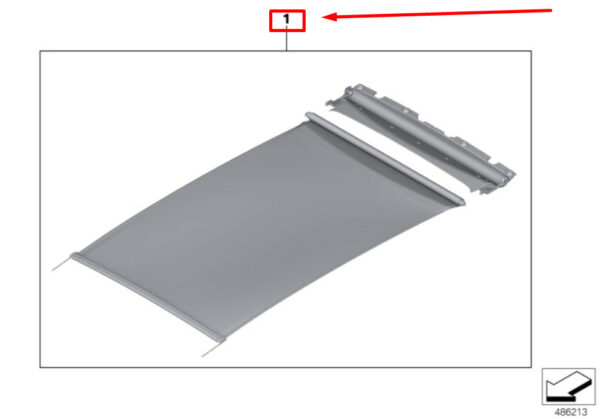 54107493145 - BMW X3 G01, F97 Sunroof Roller Sunblind 54107493145 7493145 ORIGINAL