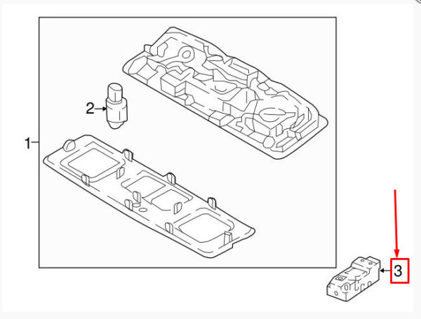 5TA947292BQAV - NEW VW TIGUAN AD READING LED LIGHT 5TA947292B QAV 5TA947292BQAV ORIGINAL