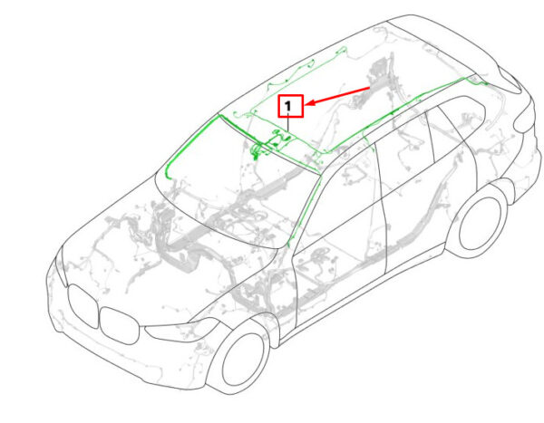 61128723296 - BMW X7 G07 Roof Wiring Harness 61128723296 ORIGINAL