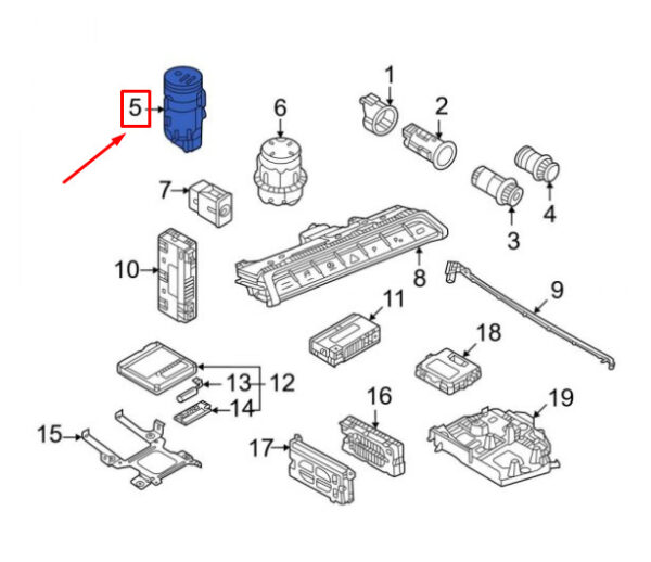 83A905217C - AUDI E-TRON GE Ignition Start/Stop Button 83A905217C ORIGINAL