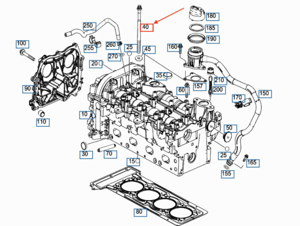 A0000160569 - MERCEDES-BENZ A W176 Cylinder Head Bolt A0000160569 ORIGINAL