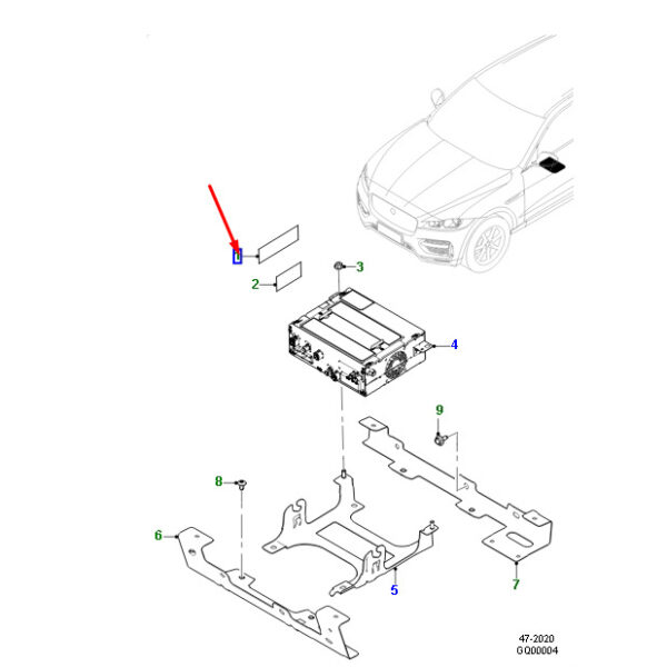 T2H42387 - JAGUAR F-PACE X761 Information/Entertainment Module Cover T2H42387 ORIGINAL