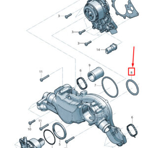WHT-007-814 - NEW AUDI RSQ8 ENGINE WATER PUMP HOUSING O-RING WHT007814