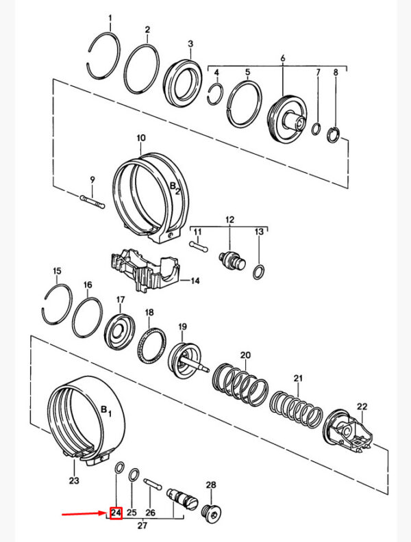 0059978048 - Porsche 928 Automatic Transmission Valve O-Ring 005997804864 NEW ORIGINAL