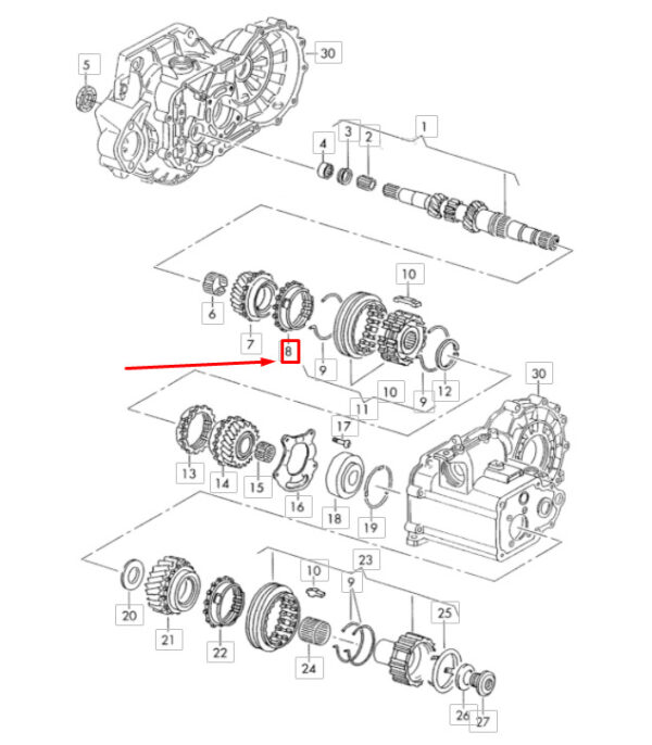 014311295E - Porsche 944 5th Speed Synchronous Ring 014311295E NEW ORIGINAL