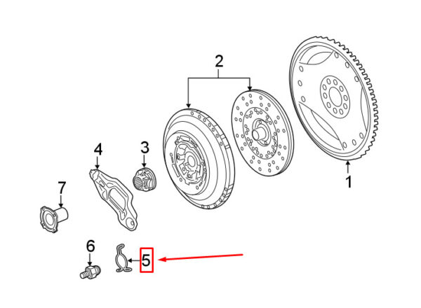12141741 - Porsche Panamera 970 Clutch Holding Spring 012141741 NEW GENUINE