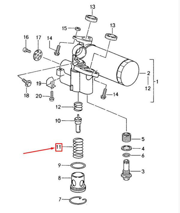 92810717101 - Porsche 928 oil pressure spring 92810717101 NEW ORIGINAL