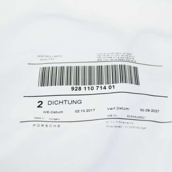 92811071401 - Porsche 928 suction chamber gasket 92811071401 new original