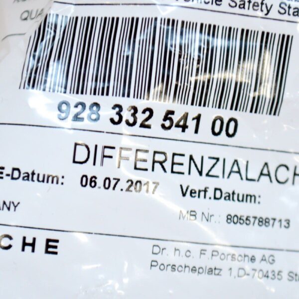 92833254100 - Porsche 928 New Original Differential Shaft 92833254100 1995