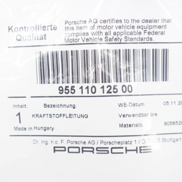 95511012500 - Porsche Cayenne 9pa Fuel Line 95511012500 NEW ORIGINAL