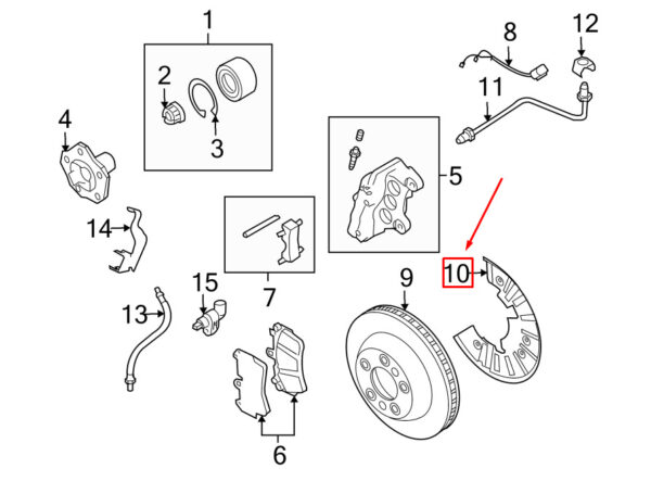 95535180151 - Porsche Cayenne 9pa dust protection for front brake 95535180151 NEW REAL