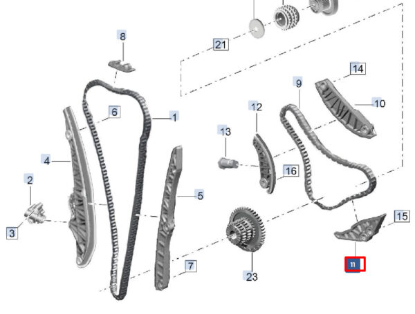 95810946931 - Porsche Cayenne 9y0 Control Chain Clamp Arm 95810946931 NEW ORIGINAL